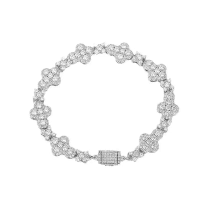 Four-Leaf Clover CZ Bracelet