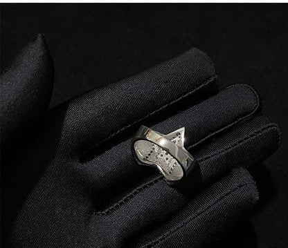 Iced Out 3D Star Ring