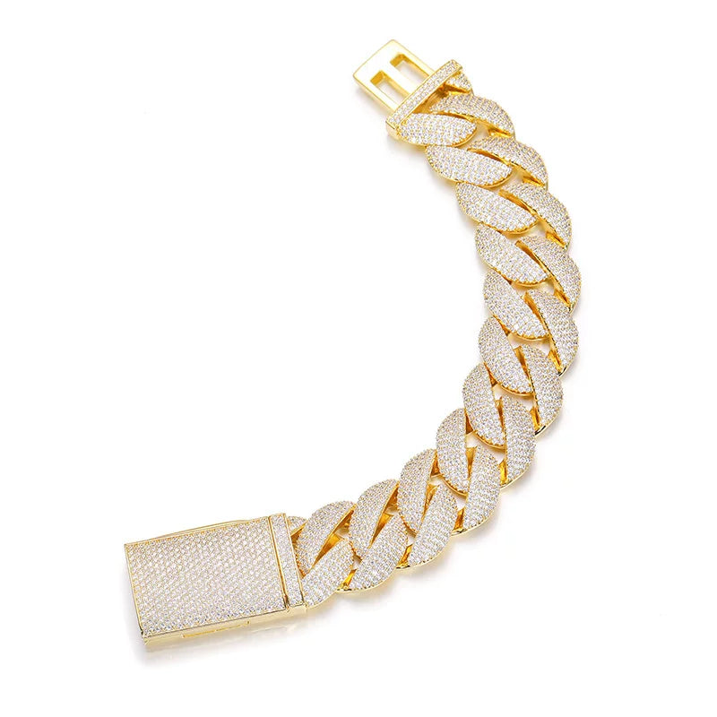 Glacier 20mm Full Iced Cuban Bracelet