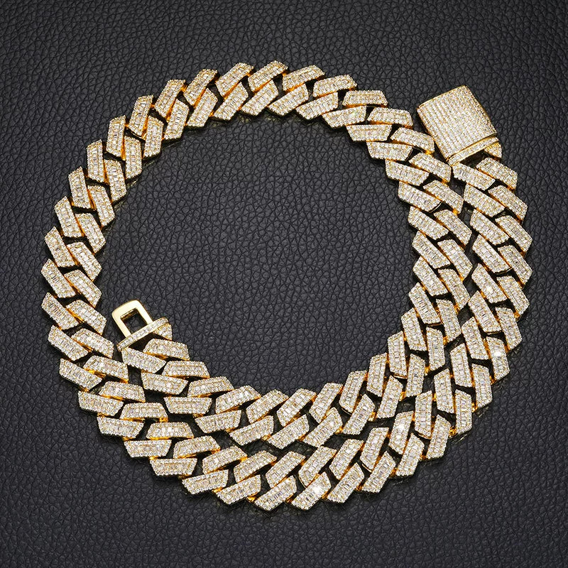 Luxe 16mm Baguette Cuban Link Necklace