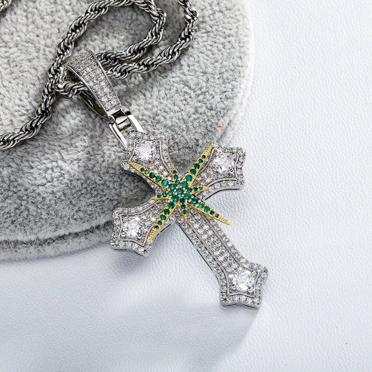 Stellar Cross Pendant Necklace