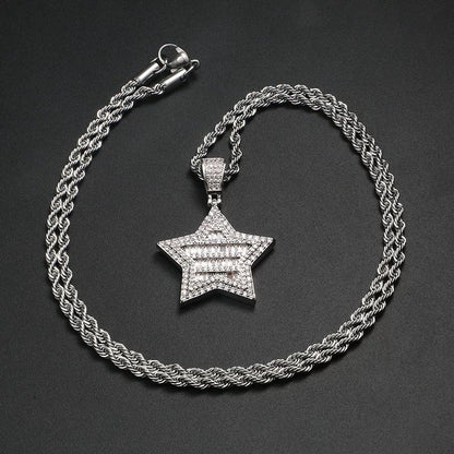 Nova Baguette Star Pendant Necklace