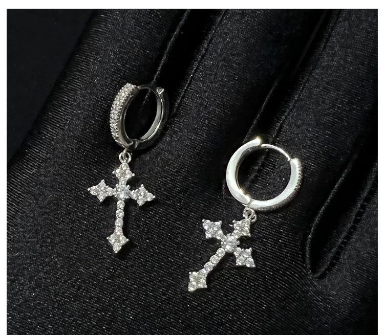 Sanctum Cross Huggie Earrings