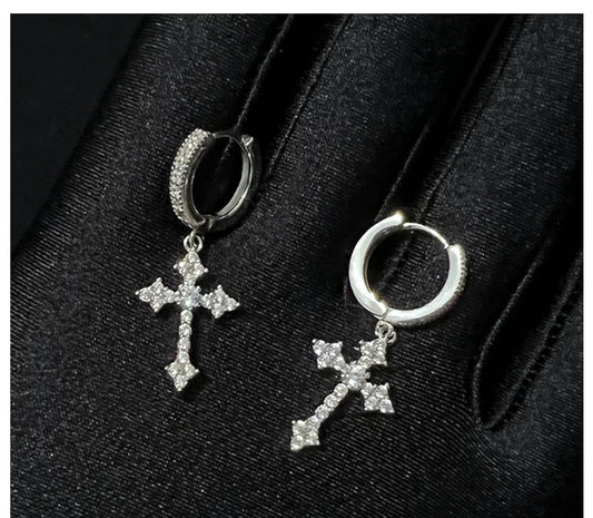 Sanctum Cross Huggie Earrings