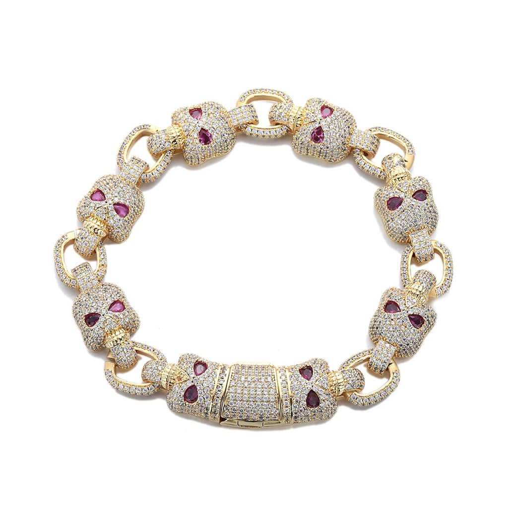 Memento Skull Iced Belcher Bracelet