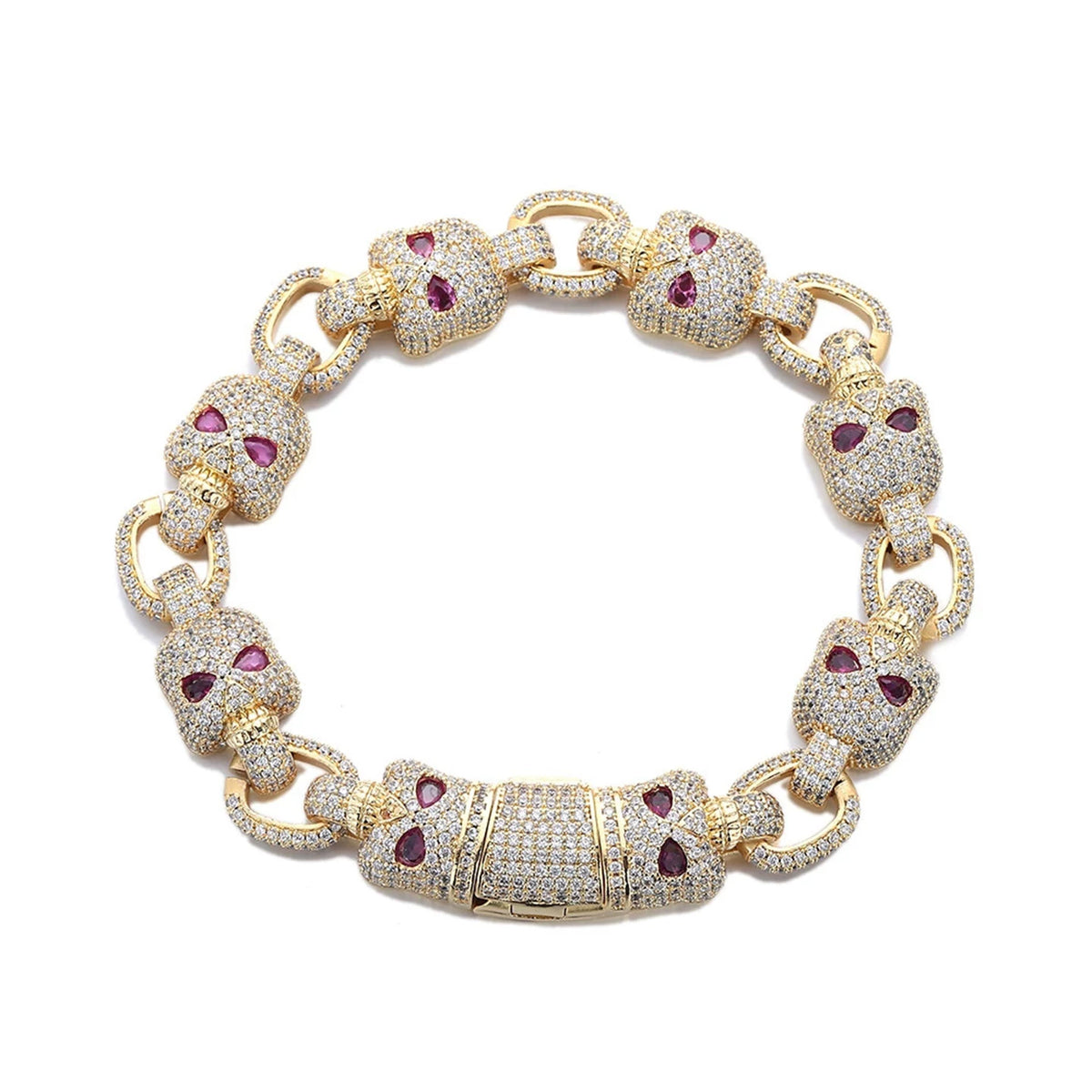 Memento Skull Iced Belcher Bracelet