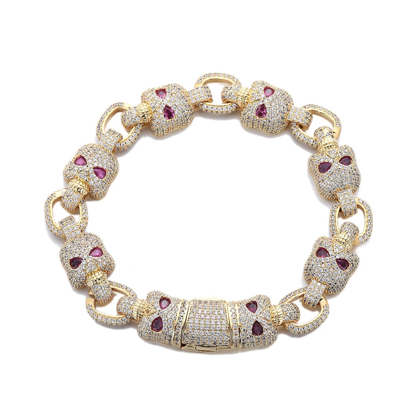 Memento Skull Iced Belcher Bracelet