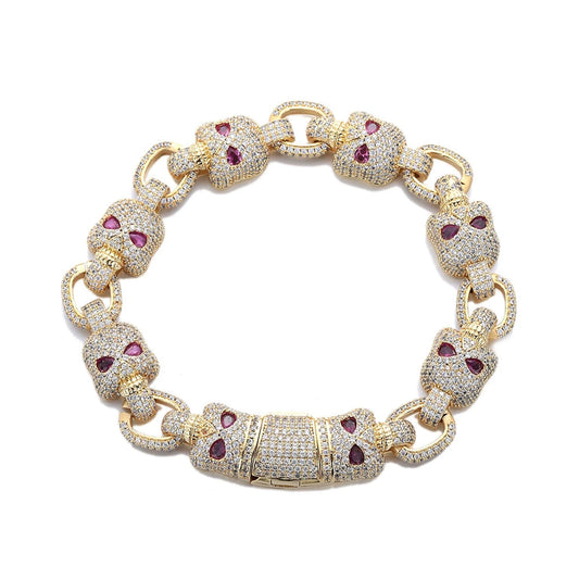 Memento Skull Iced Belcher Bracelet
