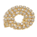 Octagon Halo Iced Tennis Necklace