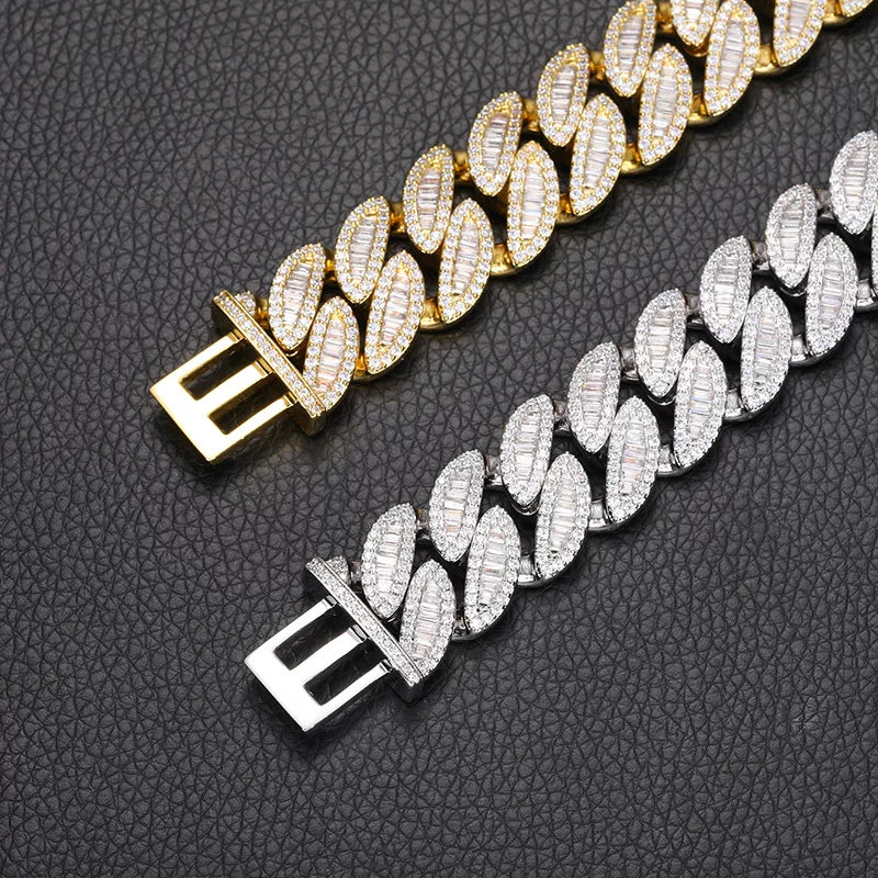 Marquise 20mm Baguette Cuban Link Necklace