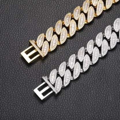 Marquise 20mm Baguette Cuban Link Necklace