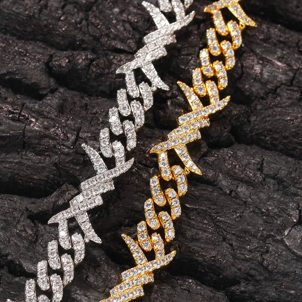 Iced Out Thorns Cuban Link Bracelet
