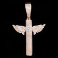 Seraph Cross Iced Pendant Necklace