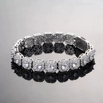 Soleil Octagon Halo Tennis Bracelet