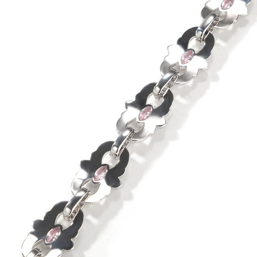 Versailles Iced Floral Cuban Link Necklace