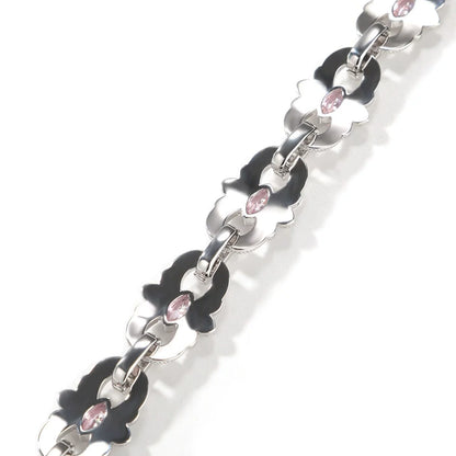 Versailles Iced Floral Cuban Link Necklace