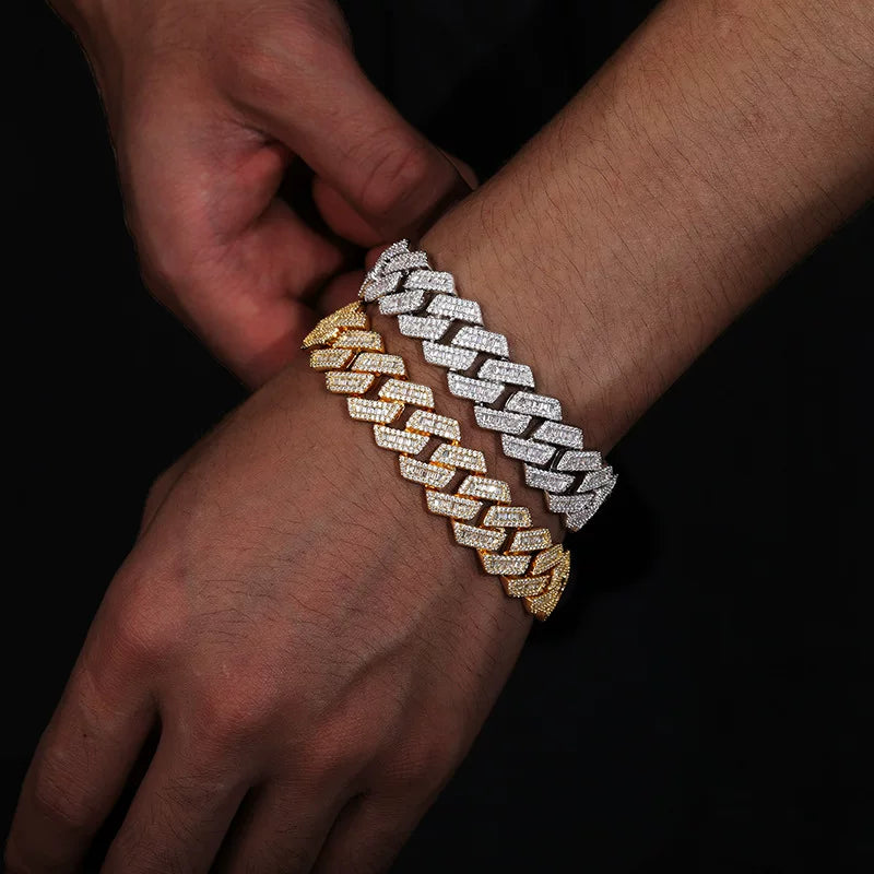 Luxe 20mm Baguette Cuban Bracelet
