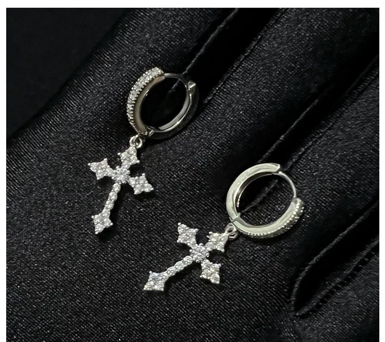 Sanctum Cross Huggie Earrings