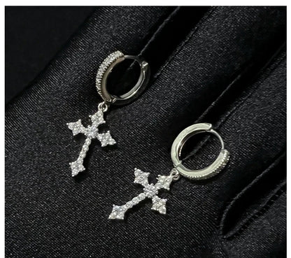 Sanctum Cross Huggie Earrings