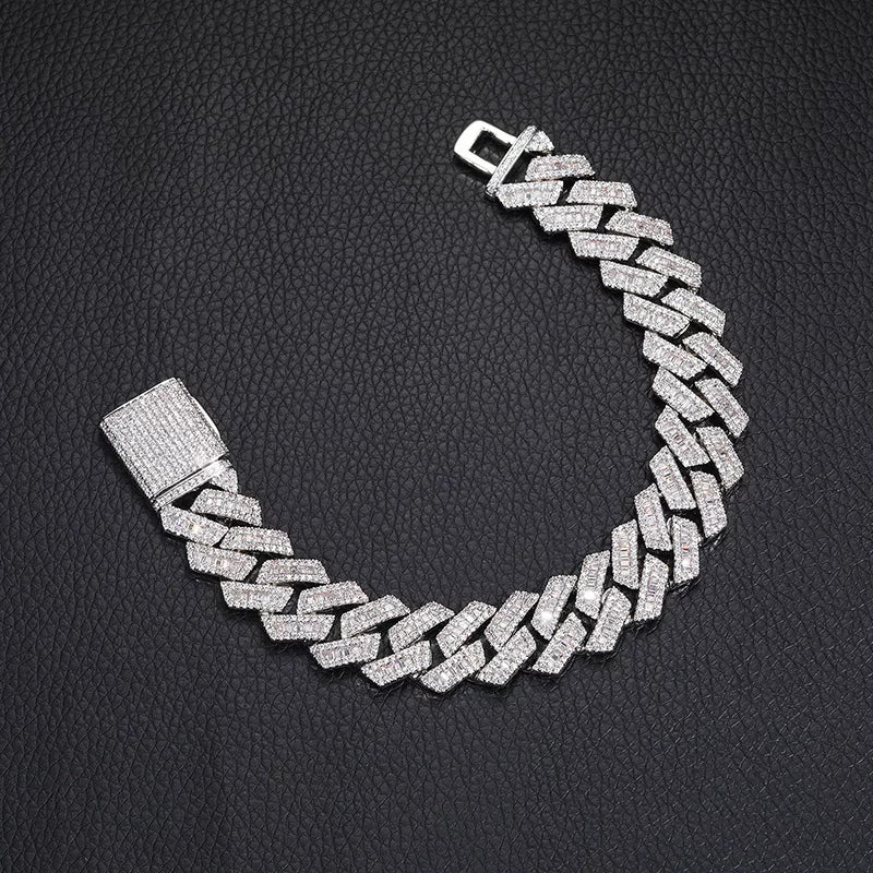 Luxe 20mm Baguette Cuban Bracelet