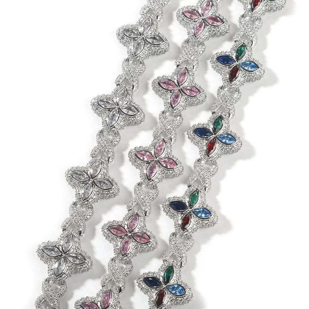 Bloom Marquise Flower Chain Necklace
