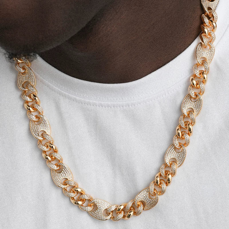 Mariner Cuban Iced Hybrid Necklace