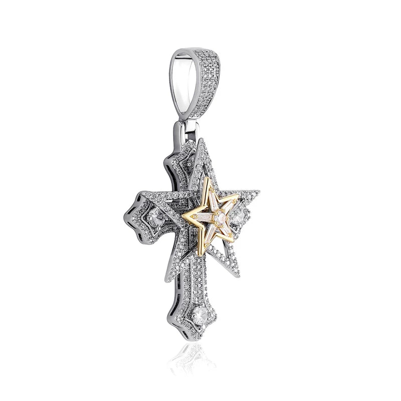 Stellar Cross Pendant Necklace