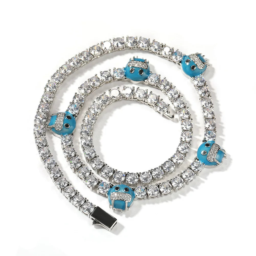 The Blue Panther Tennis Chain Necklace