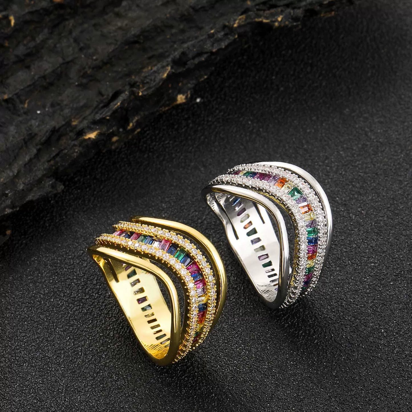 The Rainbow Wave Ring
