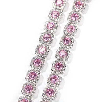 The Halo Cluster Tennis Chain Necklace