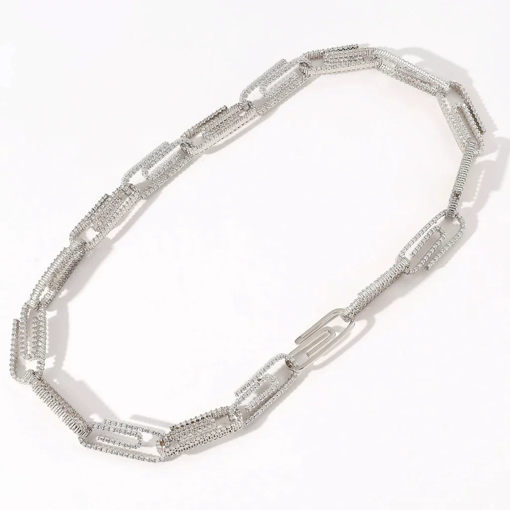 The Paperclip Chain Necklace & Bracelet Set