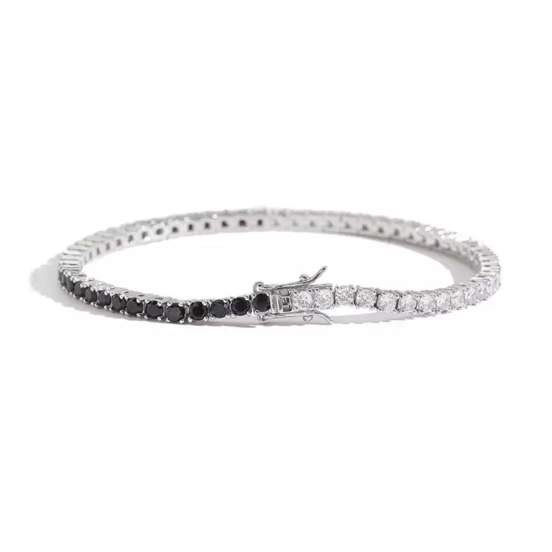 Black & White Tennis Bracelet