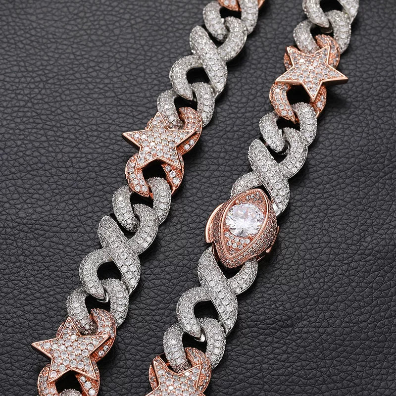 The Stardust Evil Eye Cuban Link Chain Necklace