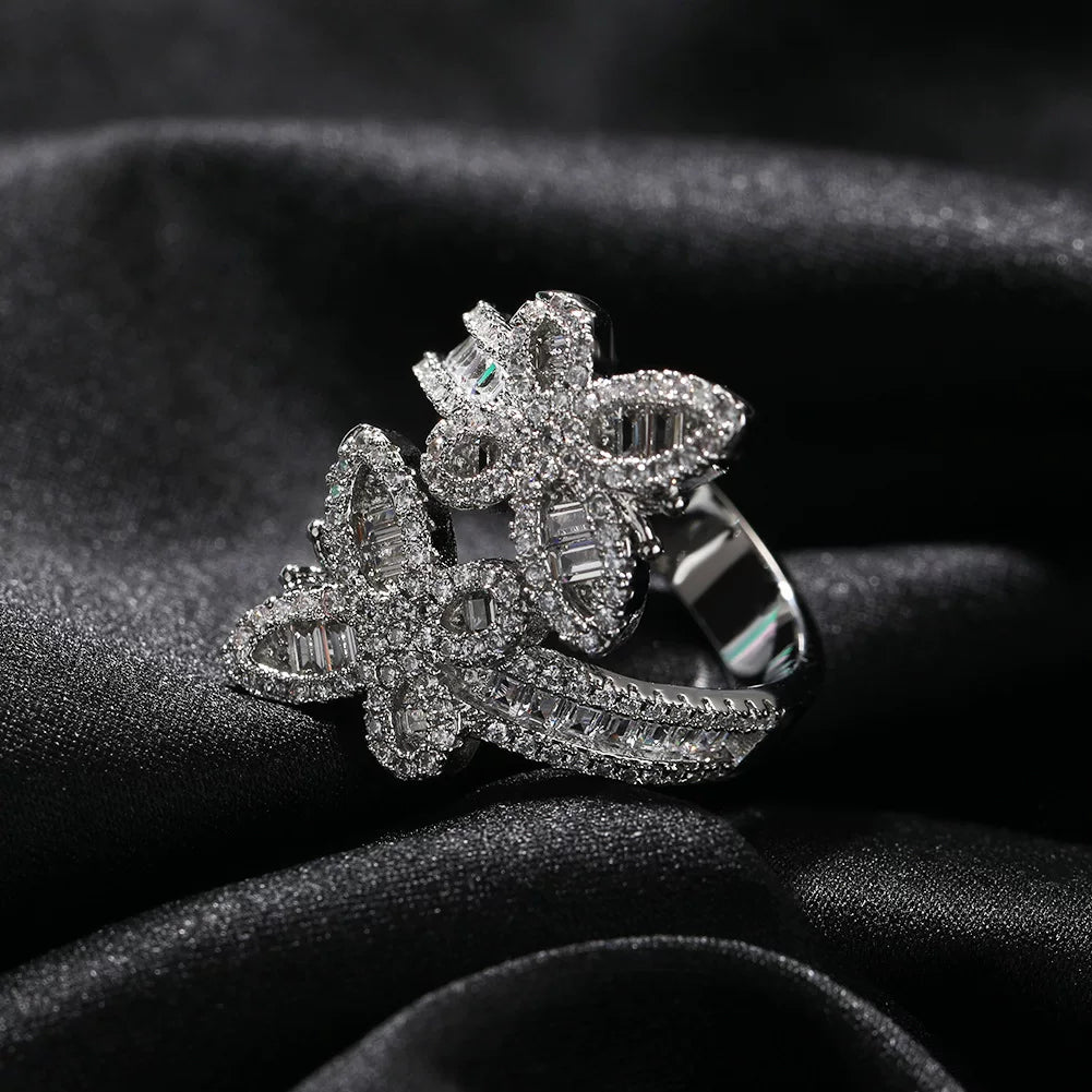 The Double Butterfly Baguette Ring