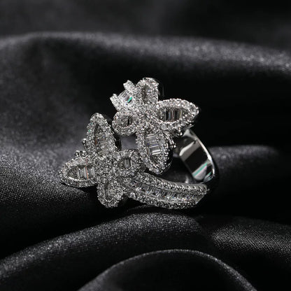 The Double Butterfly Baguette Ring
