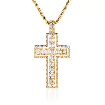 The Double Cross Spinner Pendant Necklace