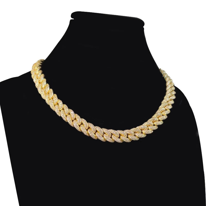 20mm Iced Out Miami Cuban Link Chain Necklace