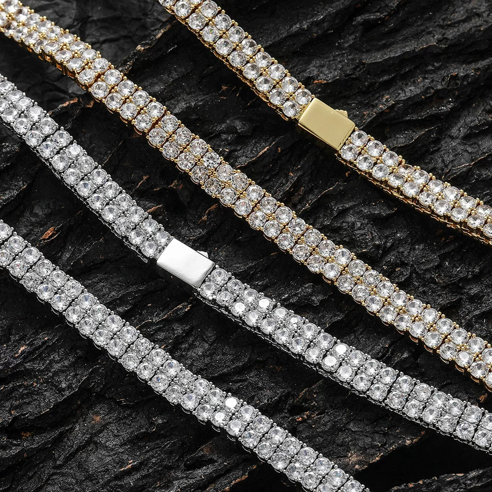 The Double Row Tennis Chain Necklace