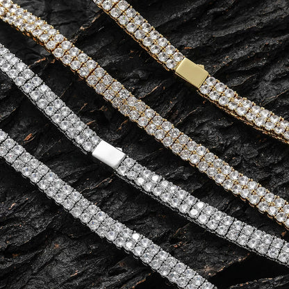 The Double Row Tennis Chain Necklace