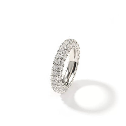 The Triple Row Dome Eternity Ring