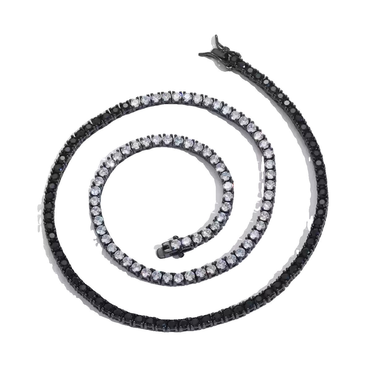 Black & White Zirconia Necklace