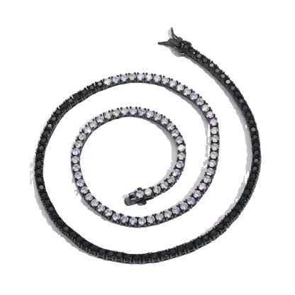 Black & White Zirconia Necklace