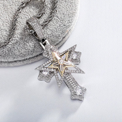 Stellar Cross Pendant Necklace