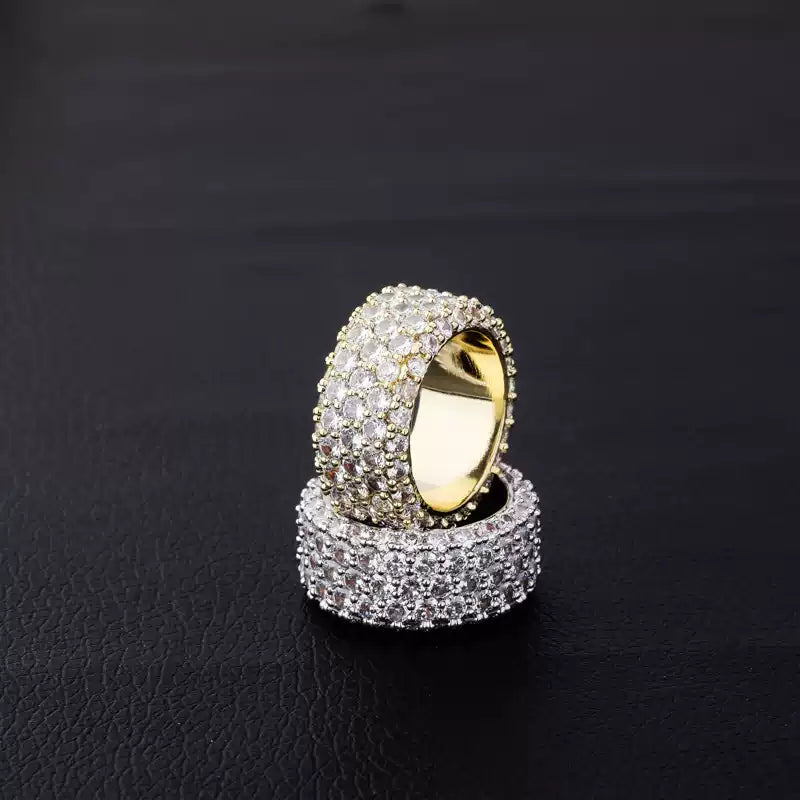 Iced Out Wide Band Ring