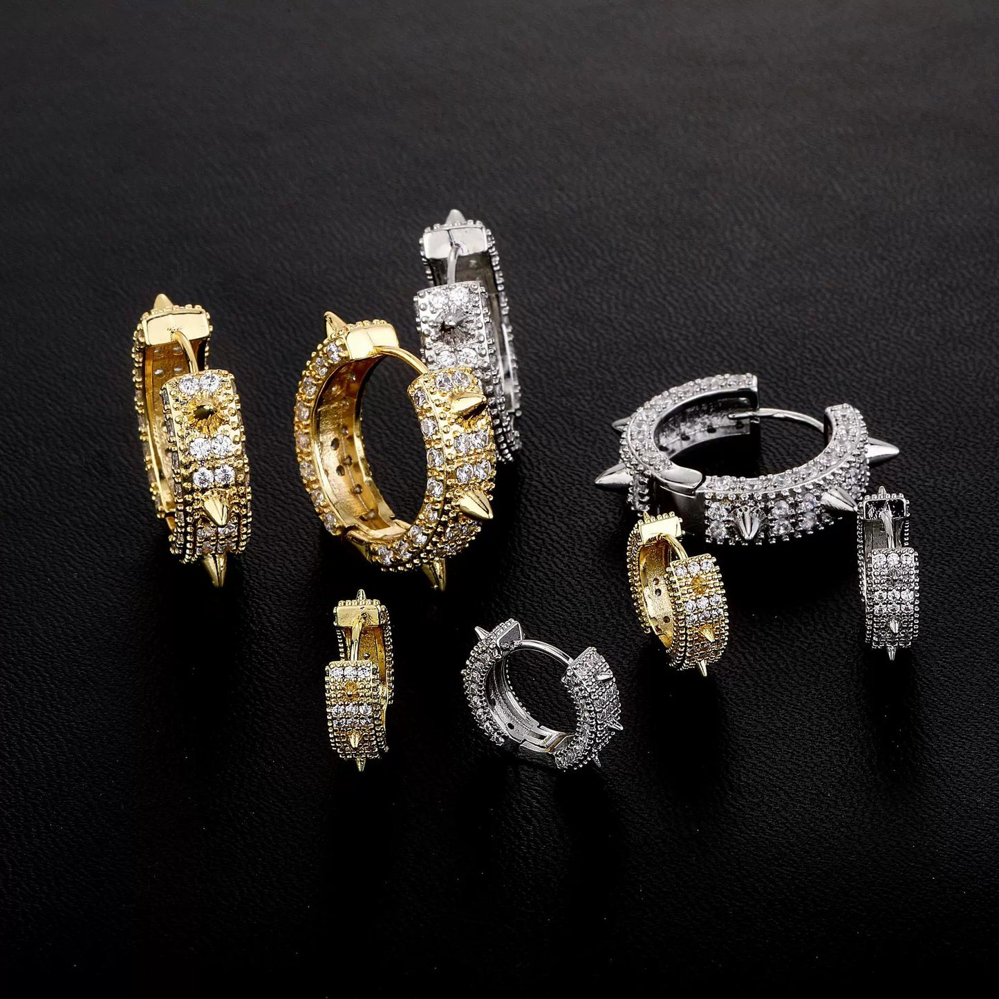 The Spike Huggie Hoops
