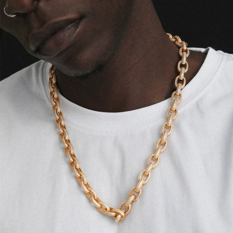 Avalanche Iced Rolo Link Necklace