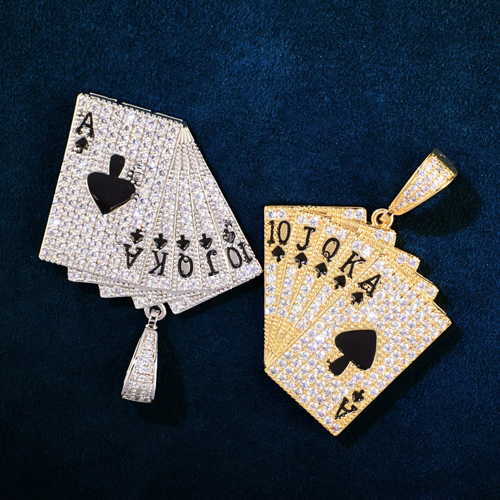 Royal Flush Pendant Necklace