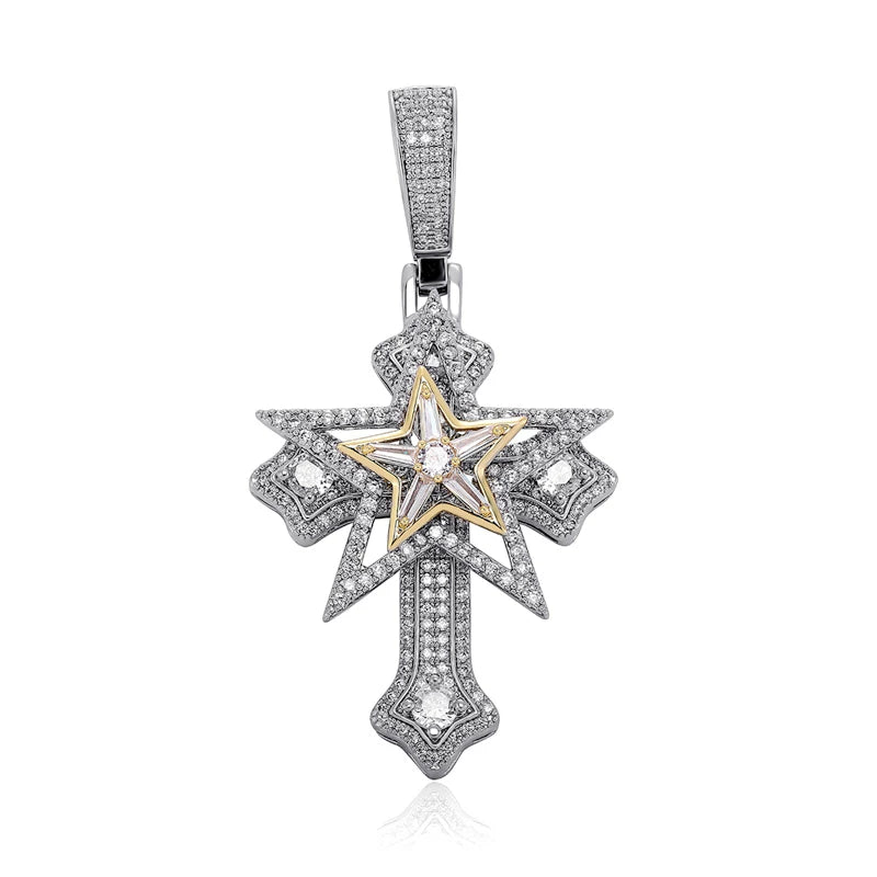 Stellar Cross Pendant Necklace