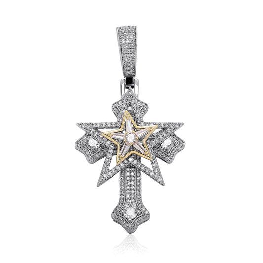 Stellar Cross Pendant Necklace