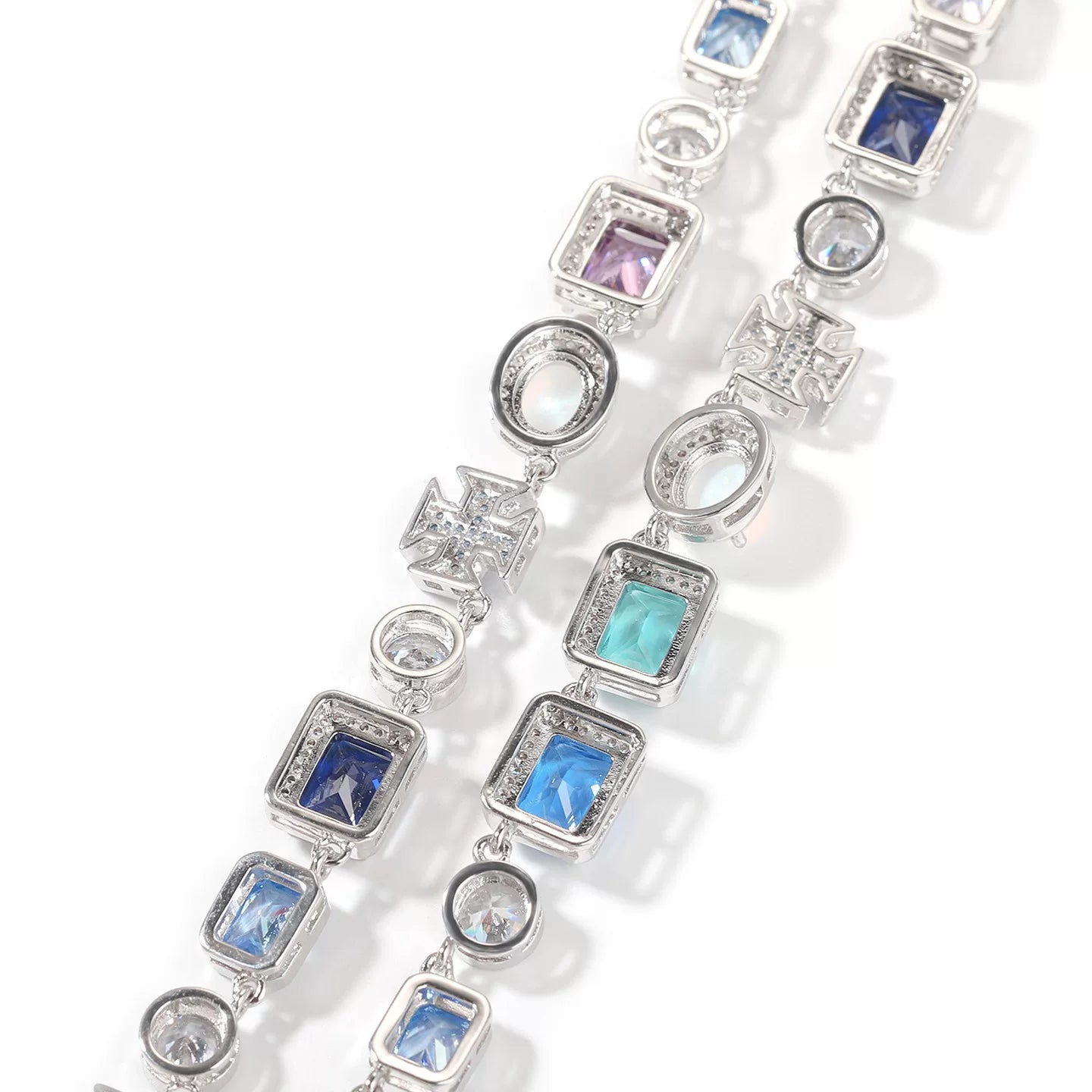 Byzantium Cross Gemstone Tennis Set